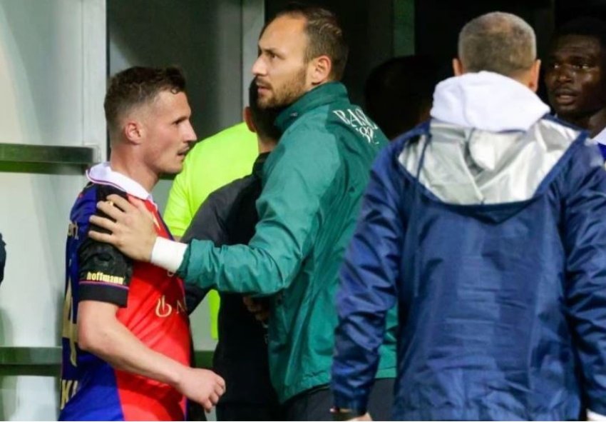 Portieri kundërshtar provokoi tifozët, Xhaka në vrap drejt tunelit