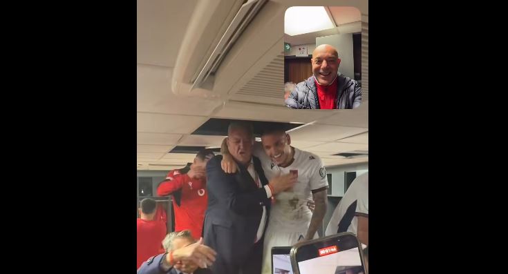 “O sa mirë me qenë shqiptar” jehon në zhveshtoren kuqezi pas fitores ndaj Serbisë (VIDEO)