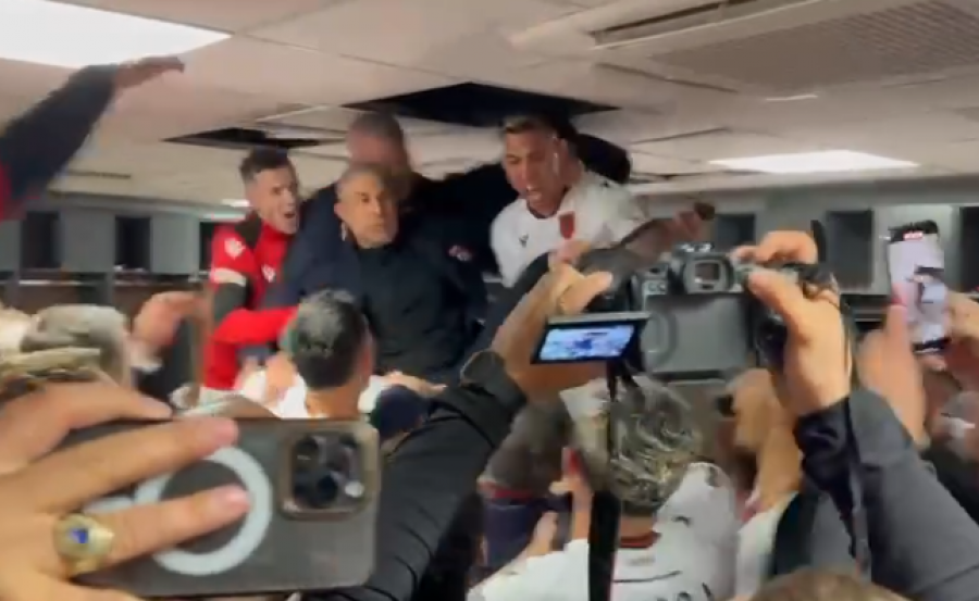 VIDEO/ Pas fitores me Serbinë –  Skena të jashtëzakonshme me Silvinjon, nuk e lënë të mbarojë fjalën në dhomën e zhveshjes