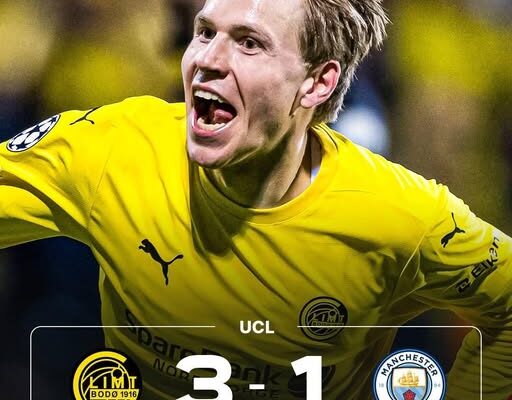 Manchester City befasohet nga Bodo Glmit-Norvegjezët shënojnë fitoren e parë në Chmapions