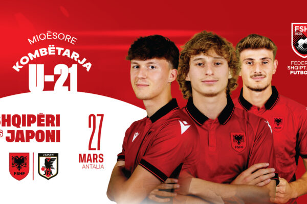 Miqësorja/ Shqipëria U-21 përballet me Japoninë më 27 mars në Antalia
