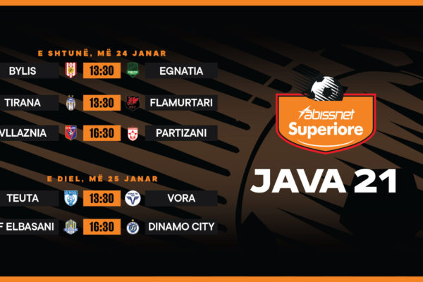 Abissnet Superiore në RTSH, java e 21-të e kampionatit luhet në fundjavë