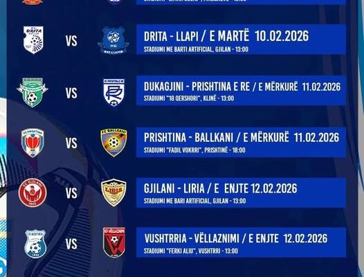 Mesjava sjell ndeshjet e 1/8 së finales në Kupën e Kosovës-Prishtina-Ballkani ndeshja kryesore