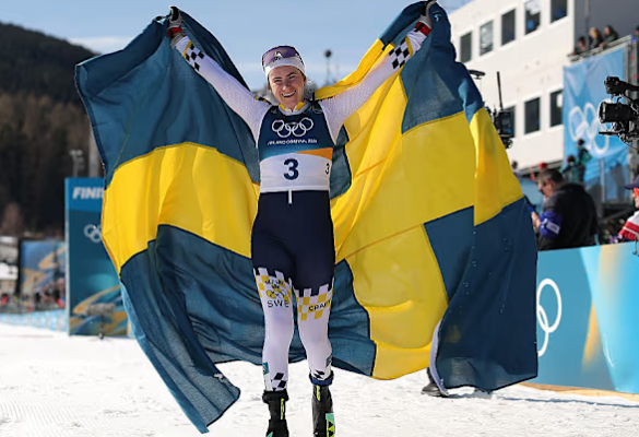 Milano Cortina në RTSH/ Ebba Andersson shkruan historinë, fiton medaljen e artë në garën e 50 km ski nordik për vajza