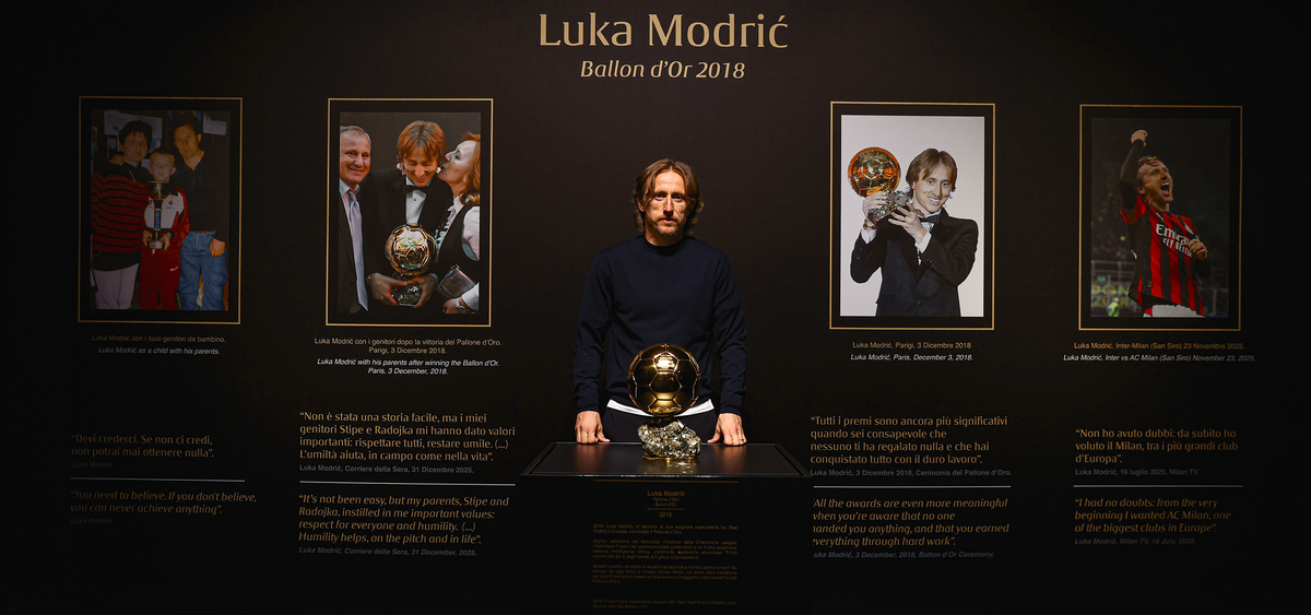 Luka Modrić's Ballon d'Or on display at Museo Mondo Milan | AC Milan