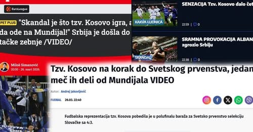 Tërbohen serbët pas fitores së Kosovës ndaj Sllovakisë