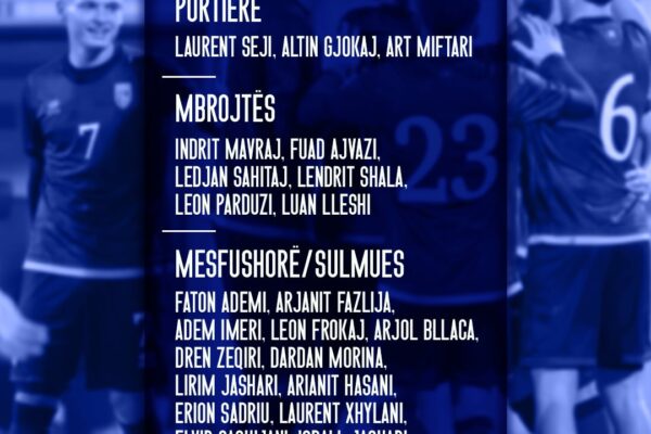 Kosova U21 bën publike listën për ndeshjet kundër Rumanisë dhe Spanjës
