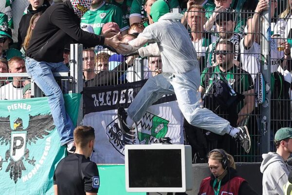 Ndodh në Gjermani, tifozi i maskuar hyn në fushë dhe heq spinën e VAR-it