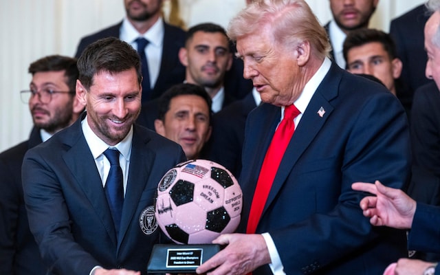 Trump meets Messi at the White House – and teases him about Ronaldo