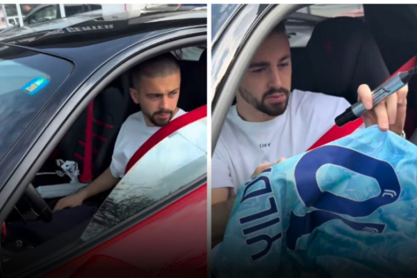 Edon Zhegrova “ndez” stërvitjen e Juventusit me Ferrarin e tij