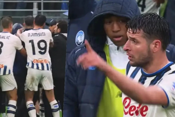 Dalin pamjet pas ndeshjes: Gjimshiti u përplas me serbin e Interit, e ftoi të përballen në dhomat e zhveshjes