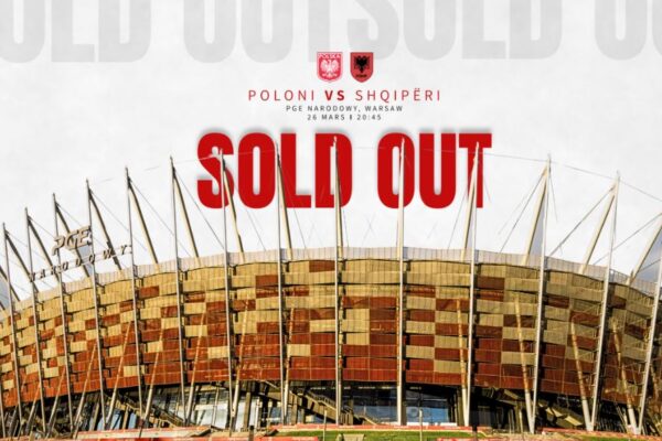 Shiten të gjitha biletat për tifozët shqiptarë në “PGE Narodowy” për sfidën Poloni–Shqipëri