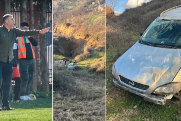 “Më zuri gjumi” – trajneri Besart Cecelia ra nga disa metra lartësi me makinë gjatë udhëtimit në Shqipëri