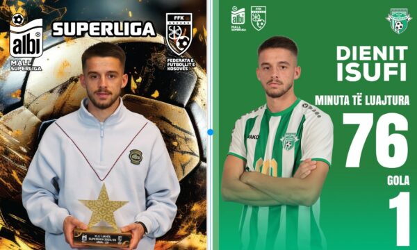 Dieni Isufi “Ylli i Javës” për javën e 29 të Superligës