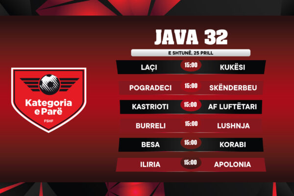 Luftë e fortë për mbijetesë në Kategorinë e Parë, java e 32-të premton spektakël