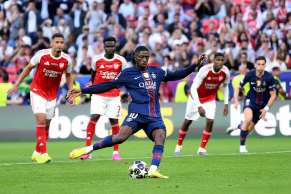 GOOOOOOOOOOOOOOOOOL DEMBELE – PSG barazon rezultatin kundër Arsenalit