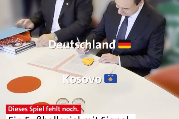 Kosova mund të luajë miqësore me Gjermaninë, politikani gjerman kontakton me kryeministrin Kurti