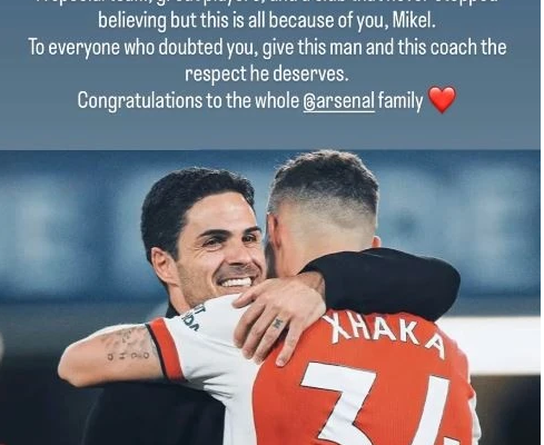 Xhaka reagon pas titullit të Arsenalit: Arteta e riktheu klubin aty ku e ka vendin