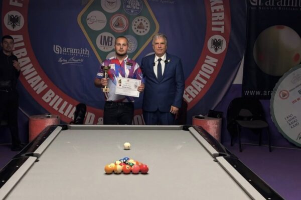 Bilardo, Besar Spahiu shpallet Kampion Kombëtar për vitin 2026