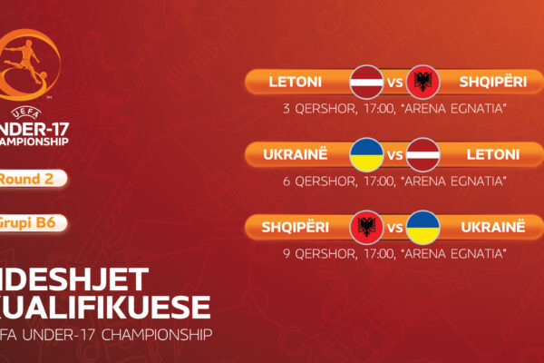Euro U-17/ Raundi i 2-të zhvillohet në Shqipëri, Kombëtarja në grup me Ukrainën e Letoninë
