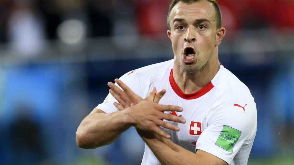 Shaqiri y su pol&eacute;mica celebraci&oacute;n ante Serbia