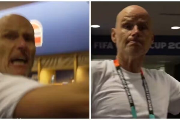 Solbakken i papërmbajtshëm; godet me grushte dhe shkelma kamerën në dhomat e zhveshjes (video)