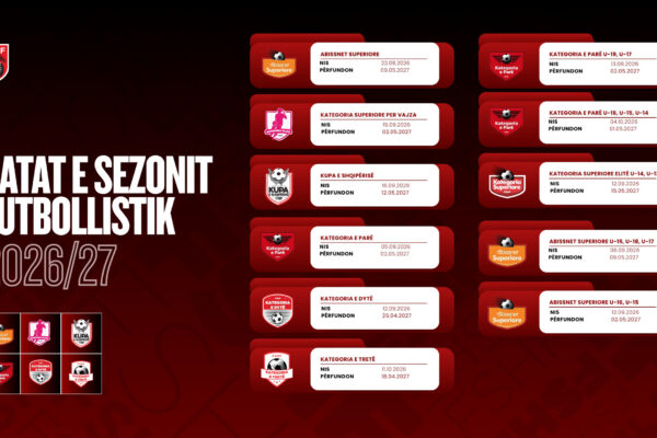 FSHF miraton datat e nisjes së sezonit 2026-2027, Abissnet Superiore starton më 22 gusht