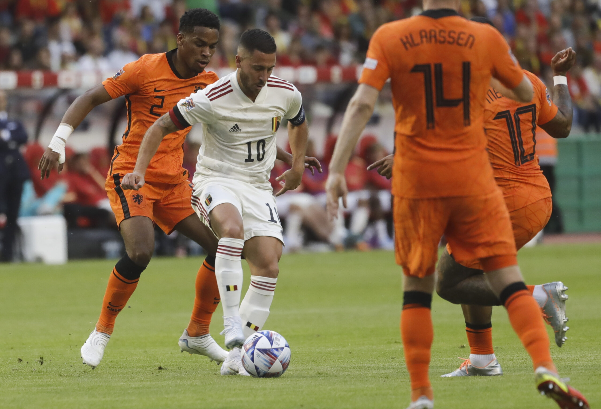 Eden Hazard en la Nations League de 2022.
