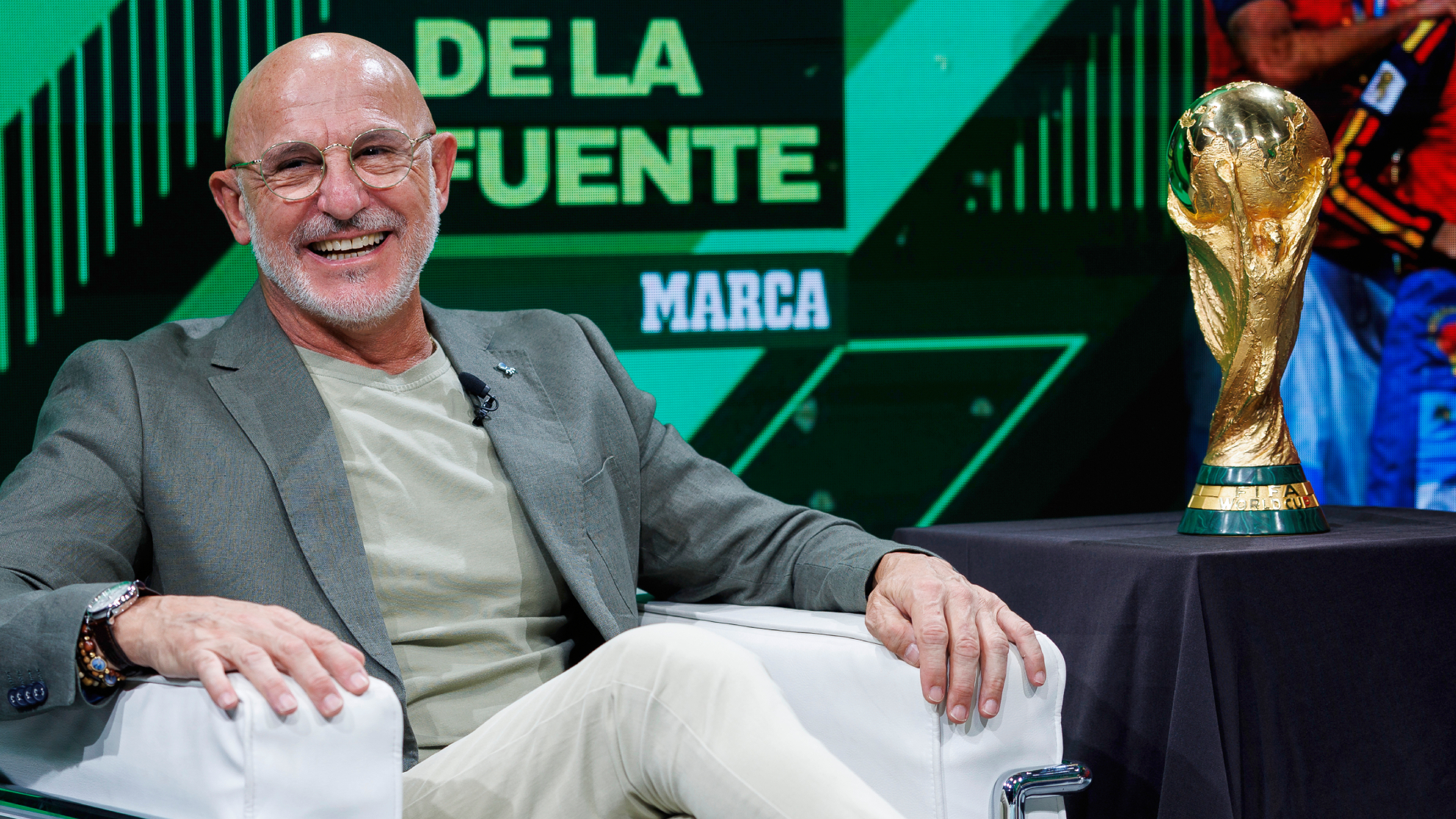 De la Fuente sonr&iacute;e durante la entrevista.