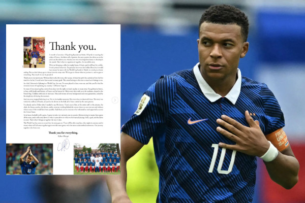 Mbappe lëshon letër falenderimi pas Botërorit: “Rrugëtimi ynë së bashku është larg nga fundi”