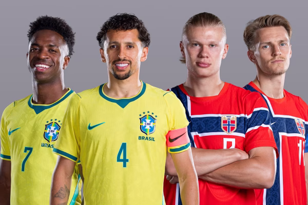 Brazil – Norvegji, formacionet zyrtare