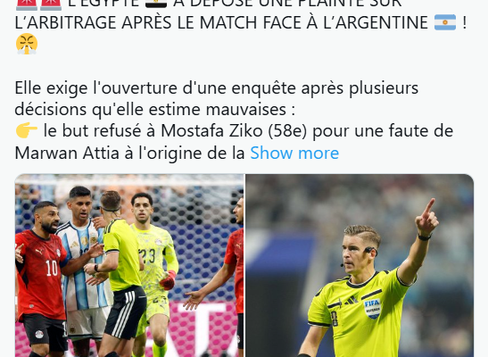 Egjipti nuk pajtohet me eliminimin, dërgon ankesë zyrtare në FIFA dhe kërkon pezullimin e gjyqtarit Letexier