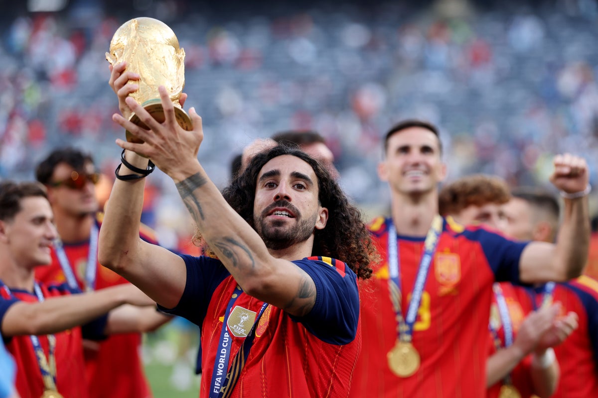 Luis de la Fuente responds to Marc Cucurella's tattoo promise after Spain's World Cup win: 'I am not too ugly' - Yahoo Sports
