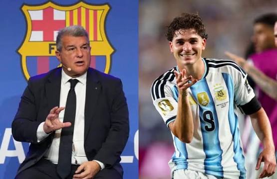 Joan Laporta konfirmon ofertën për Julian Alvarezin: Presim përgjigje deri në fund të muajit