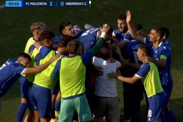 Malisheva fantastike në Evropë, shënon fitore madhështore kundër Hibernianit të Skocisë