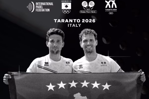 ​Kosova kalon në çerekfinale të padelit pas fitores ndaj Turqisë në “Taranto 2026”