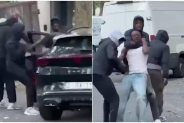 Futbollisti grabitet dhunshëm në mes të Brukselit, 5 persona me kapuç e nxjerrin me forcë nga makina (video)