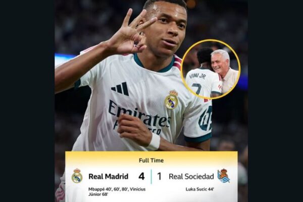 Kthimi i Mourinhos në Bernabeu pas 13 vitesh është një festë, Mbappé shënon tre gola