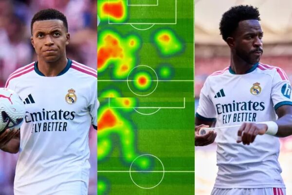 Mbivendosja e tyre, problem i pafund. “Harta” e lëvizjes së Vinicius dhe Mbappé në derbi shqetëson Real Madridin