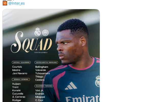 Real Madridi zbulon listën për Interin, rikthehen tre futbollistë