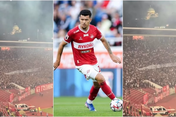 Në derbin serb mes Crvena Zvezdës dhe Partizanit, shpërndahet banderolë kundër Mirlind Dakut