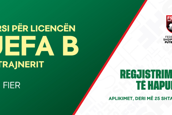Hapen regjistrimet për kursin e trajnerit të licencës UEFA B në Fier