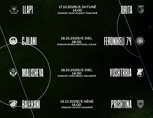 Java e 10-të në Superligë: Llapi–Drita dhe Ballkani–Prishtina, dy duele në qendër të vëmendjes