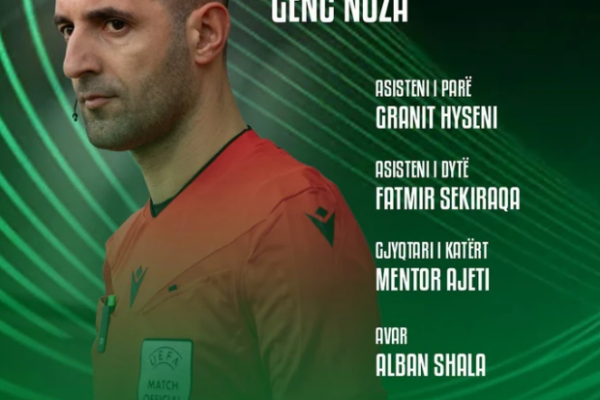 Genc Nuza delegohet nga UEFA për një ndeshje të rëndësishme evropiane