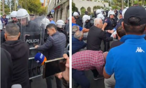 Tensionohet situata në protestën kundër Reformës Territoriale, hidhet spraj lotsjellës