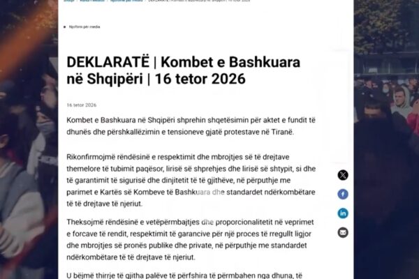 OKB reagon për situatën në Shqipëri/Thirrje për përmbajtje, dialog dhe ndalimin e dhunës
