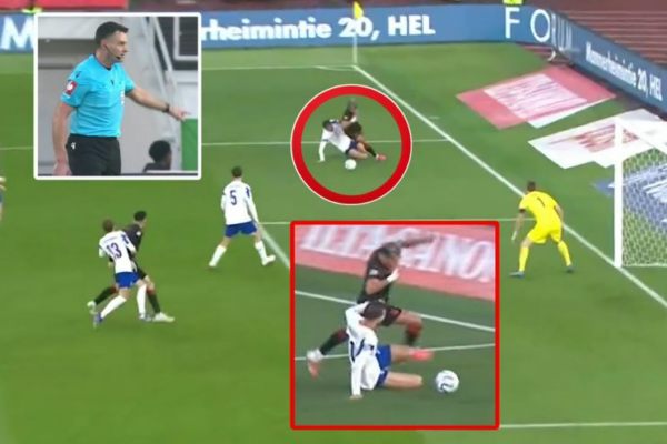 Arbitri irlandez dhe VAR-i “mbyllën sytë” për kontaktin në zonë, ja si Shqipëria u “vodh” hapur në Ligën e Kombeve (Video)